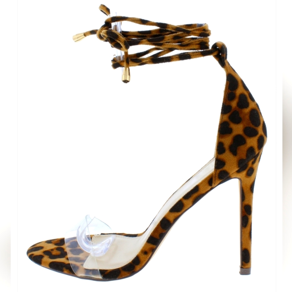 NEW! Lulus Tie-Up Leopard Heel